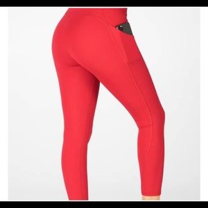 Fabletics Pure Luxe Leggings | Color: Orange/Pink